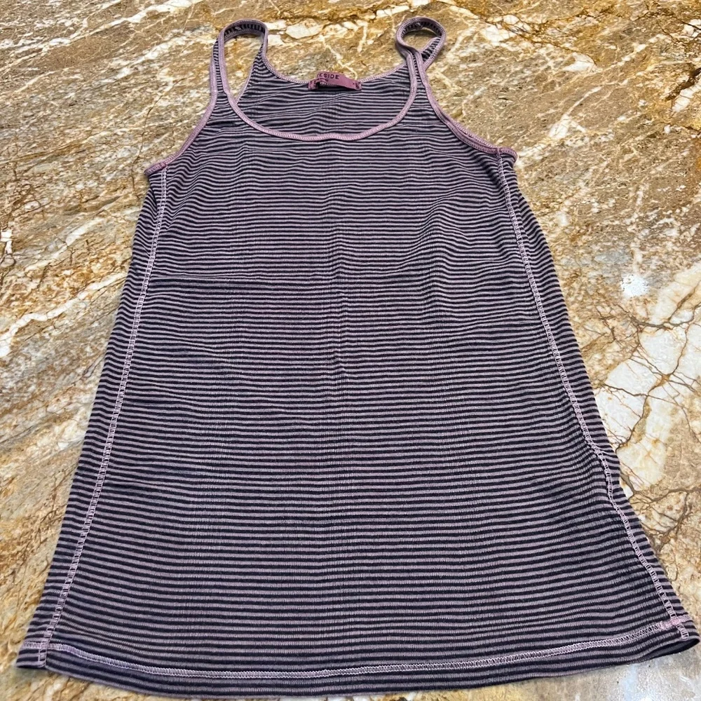 Stateside Brand Tank Top- Women  Size XS- Purple and Grey Striped - Picture 12 of 14